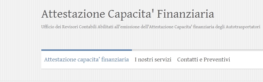 Attestazione di capacità finanziaria per gli autotrasportatori.