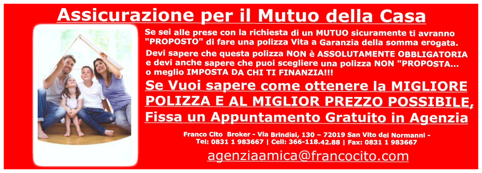 Franco Cito Broker Assicurazione Per Il Mutuo